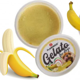 Италиански сладолед за кучета  FLAMINGO Snack Gelato ice cream с вкус на банан